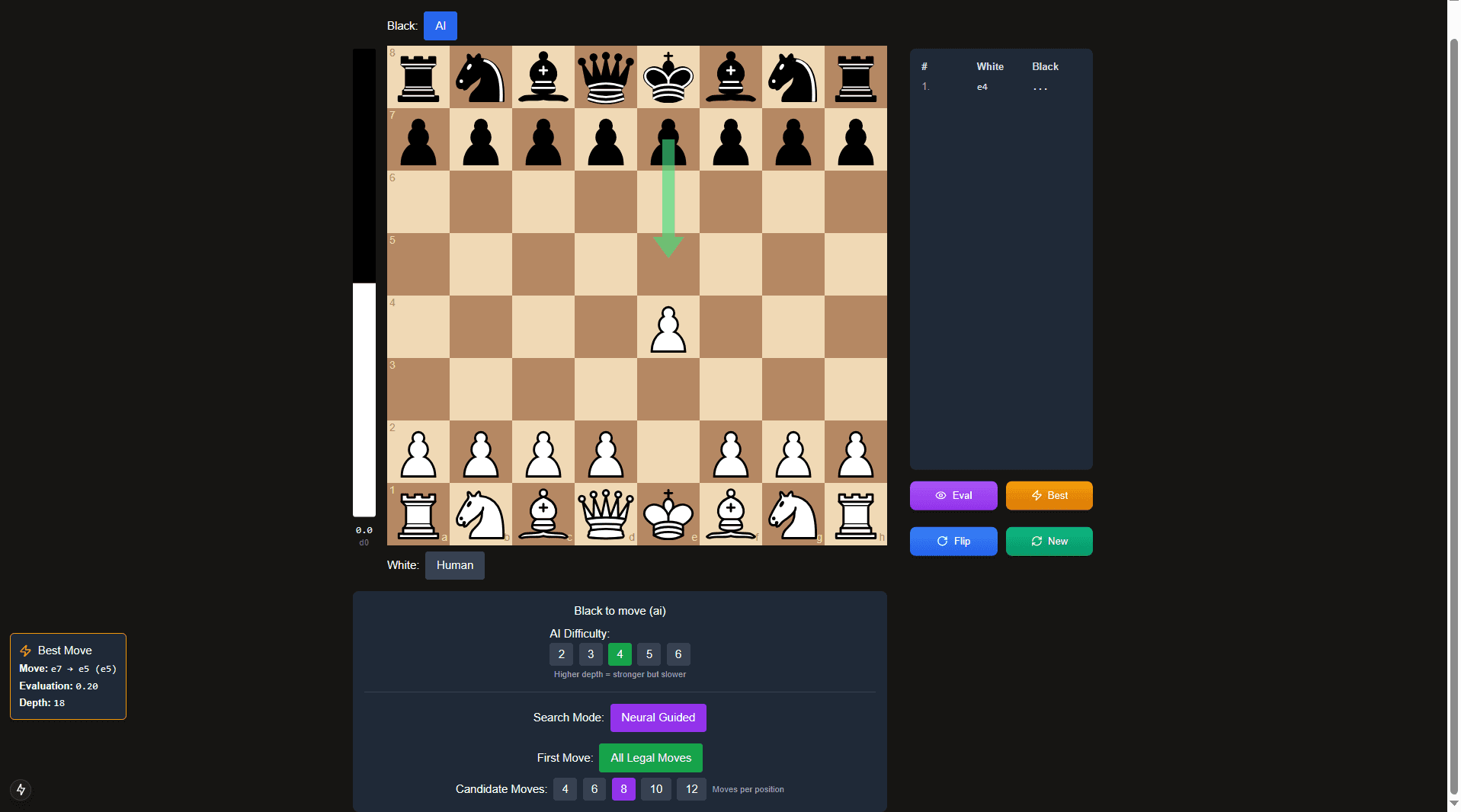 Neural Chess Engine screenshot